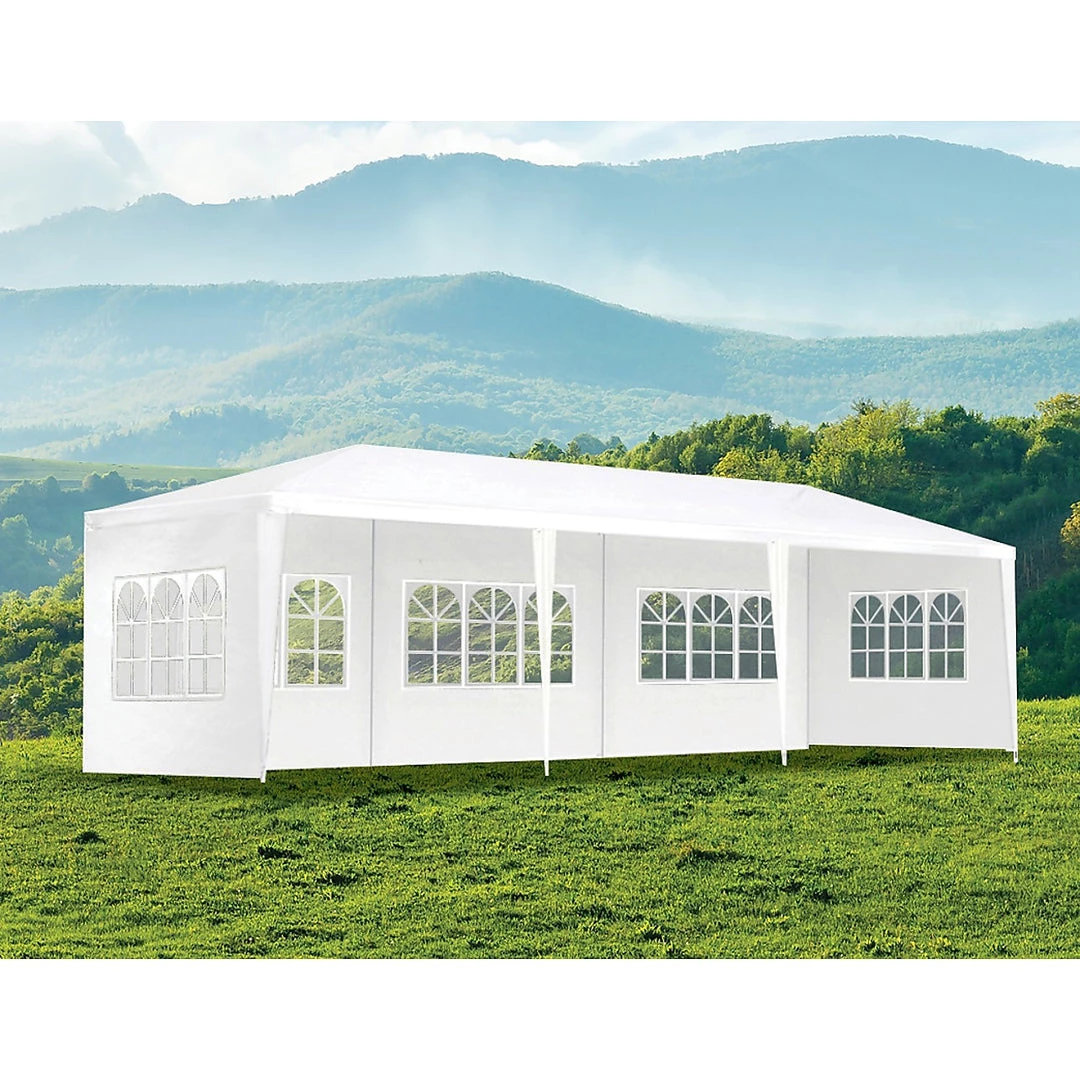 Bariloche Outdoor & Leisure 3x9m Wedding Outdoor Gazebo Marquee Tent Canopy White