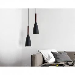 FactoryFast.com.au Black Pendant Lighting Kitchen Lamp Modern Pendant Light Bar Wood Ceiling Lights