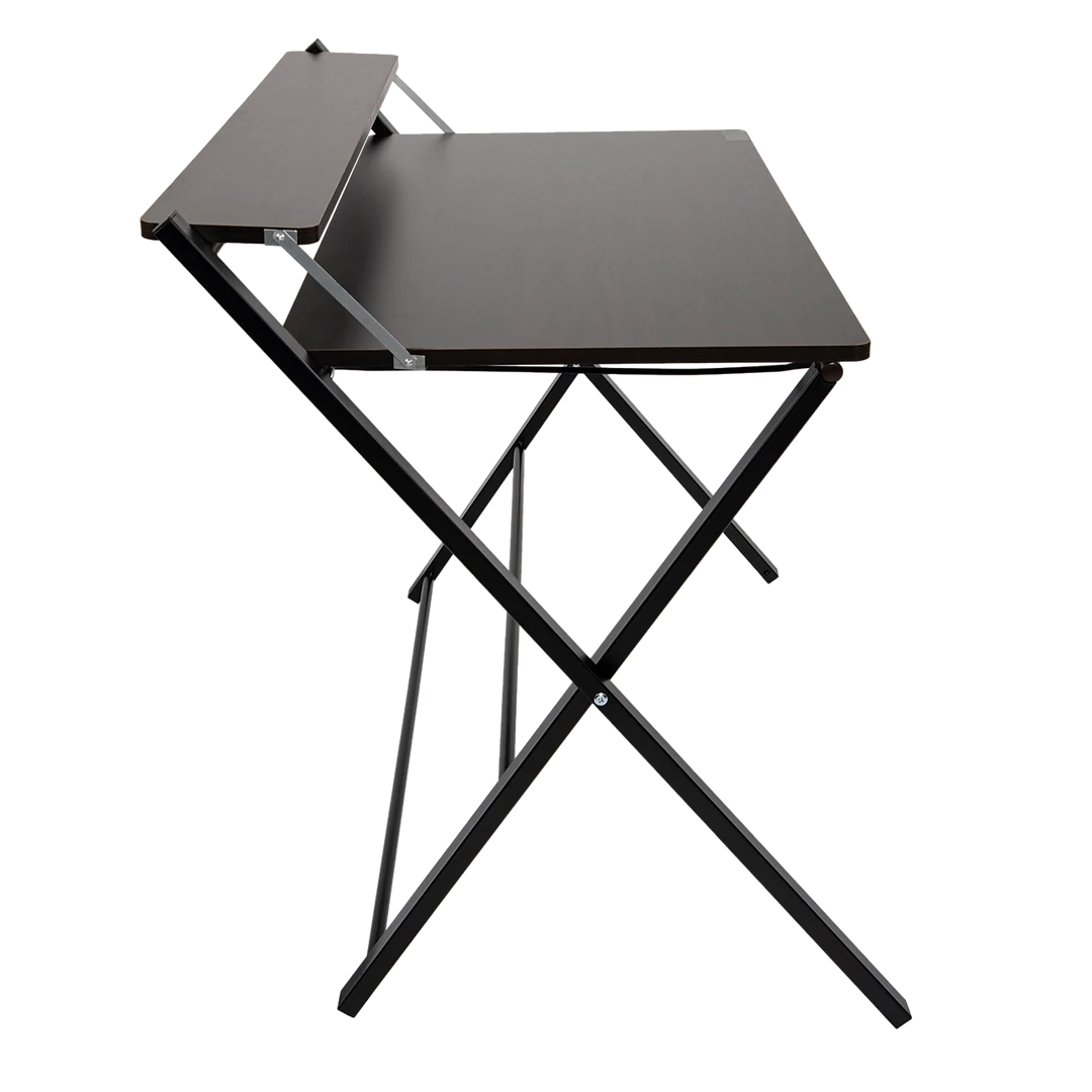 Randy & Travis Machinery Folding Desk With Shelf Computer Laptop PC Table Side Home Office Furniture