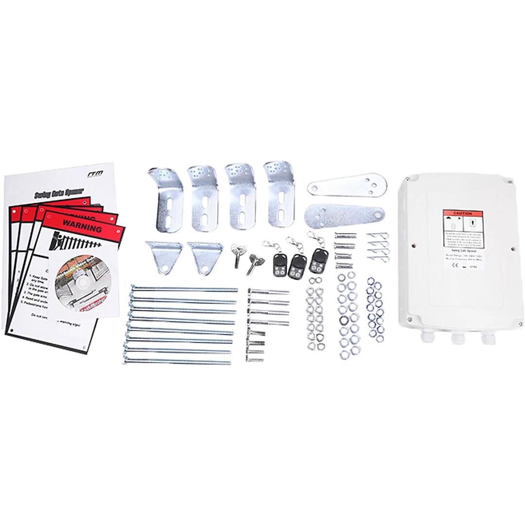 Randy & Travis Machinery DIY & Renovation 1000KG 10W Solar Double Swing Auto Motor Remote Gate Opener