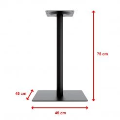 Randy & Travis Machinery Furniture Steel Square 45cm Restaurant Cafe Office Table Base Leg