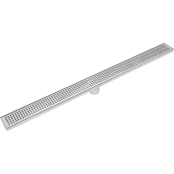 Della Francesca 90cm Bathroom Shower Stainless Steel Grate Drain W/ Centre Outlet Floor Waste DIY & Renovation