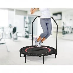 Randy & Travis Machinery Sports & Fitness Mini Rebounder Trampoline With Handle Rail