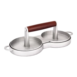 Randy & Travis Machinery Home & Lifestyle Double Burger Press Hamburger Maker Non Stick Aluminium Beef Patty Meat BBQ