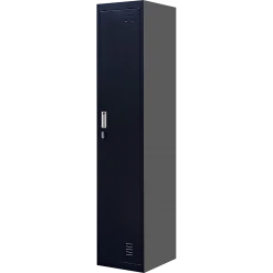 Salvatore Angelotti Black One-Door Office Gym Shed Clothing Locker Cabinet - Padlock-operated Furniture