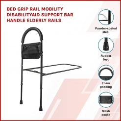 Randy & Travis Machinery Bed Grip Rail Mobility Disability Aid Support Bar Handle Elderly Rails Home & Lifestyle