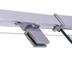 Della Francesca Front: (114~122) X 195cm Adjustable Semi Frameless Shower Screen In Chrome Side: (77~80) X 195cm DIY & Renovation