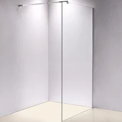 Della Francesca 110 X 210cm Frameless 10mm Safety Glass Shower Screen In Square CHROME