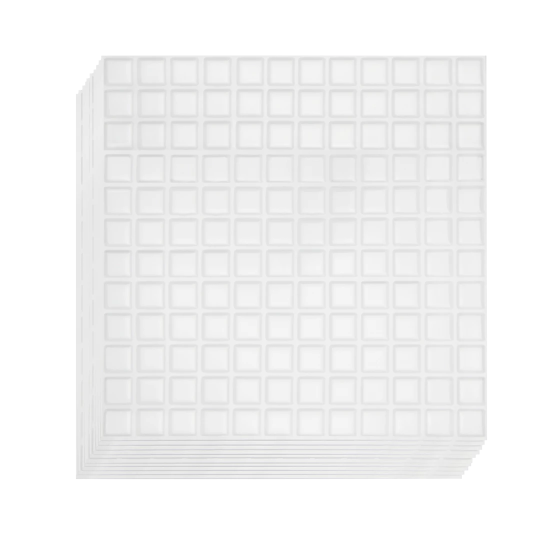 Randy & Travis Machinery Tiles 3D Peel And Stick Wall Tile Stereoscopic Crystal White ({{Size}} X 10 Sheets) DIY & Renovation