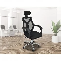 Randy & Travis Machinery Office Chair Gaming Computer Chairs Mesh Back Foam Seat - Black Furniture