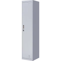 Salvatore Angelotti Grey One-Door Office Gym Shed Clothing Locker Cabinet - Padlock-operated Furniture