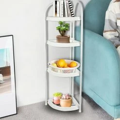 Randy & Travis Machinery Shower Corner Shelf White Caddy Bathroom Shelves Organiser Bath Storage Rack 4