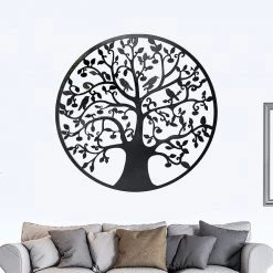Randy & Travis Machinery Home & Lifestyle 60cm Black Tree Of Life Wall Art Hanging Metal Iron Sculpture Garden