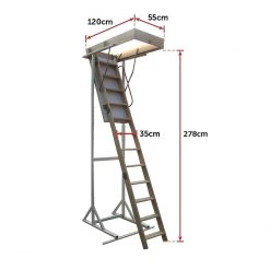 Randy & Travis Machinery DIY & Renovation Ash Hardwood Attic Loft Ladder