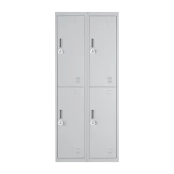 Salvatore Angelotti Grey Four-Door Office Gym Shed Storage Locker- 3-Digit Combination Lock Furniture