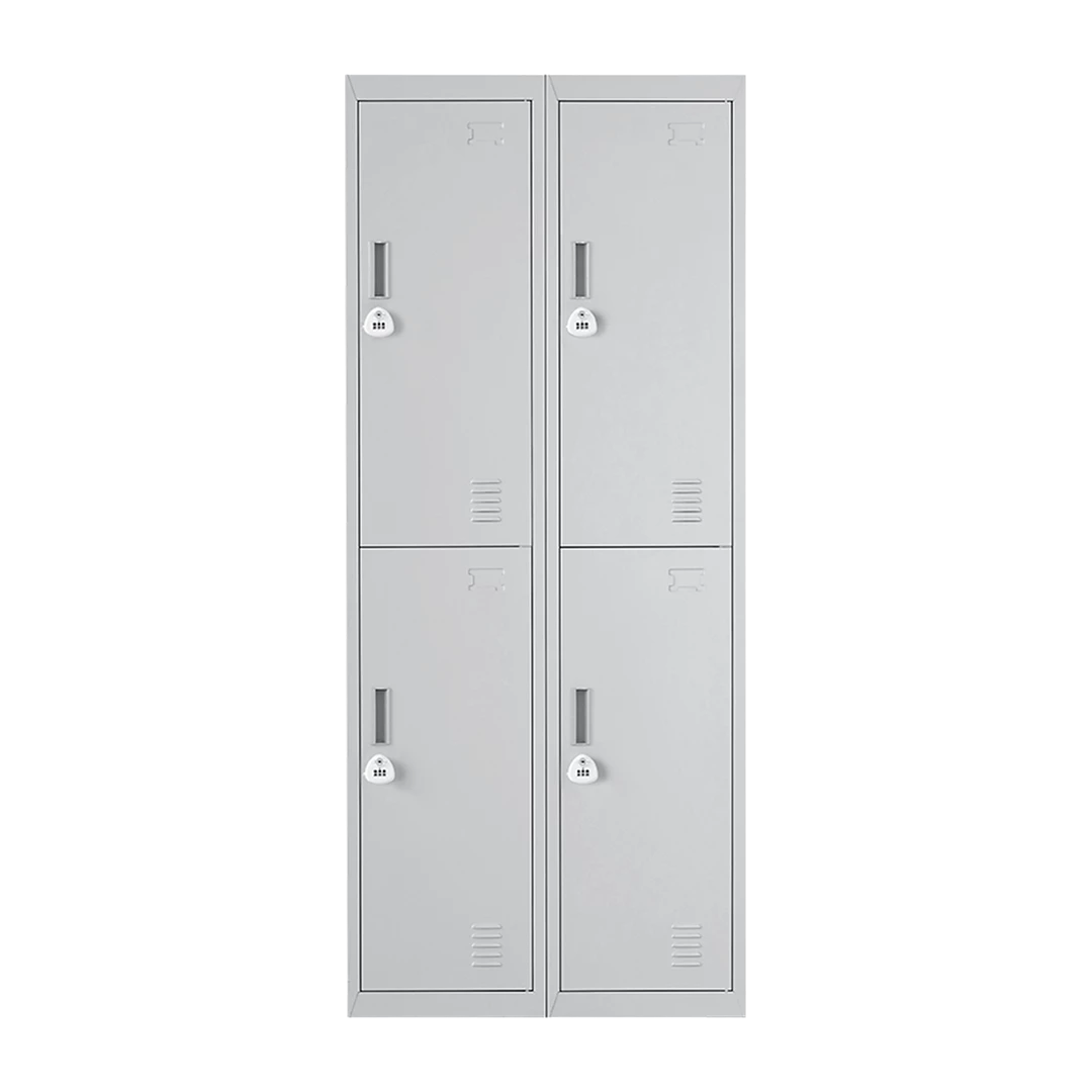 Salvatore Angelotti Grey Four-Door Office Gym Shed Storage Locker- 3-Digit Combination Lock Furniture