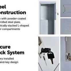 Salvatore Angelotti Two-Door L-shaped Office Gym Shed Storage Lockers