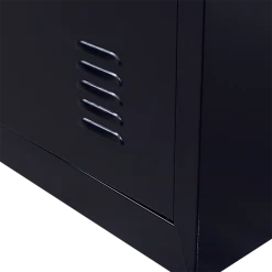 Salvatore Angelotti Furniture Black 4-Door Locker For Office Gym Shed School Home Storage - Standard Lock With 2 Keys
