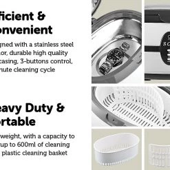 Randy & Travis Machinery Ultrasonic Multi Purpose Sonic Wave Jewellery Cleaner Home & Lifestyle