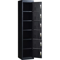 Salvatore Angelotti Furniture Six-Door Office Gym Shed Storage Lockers - Black