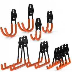 Randy & Travis Machinery 12-Pack Wall Mount Garage Hooks Tool Storage Workshop Organiser Heavy Duty Steel