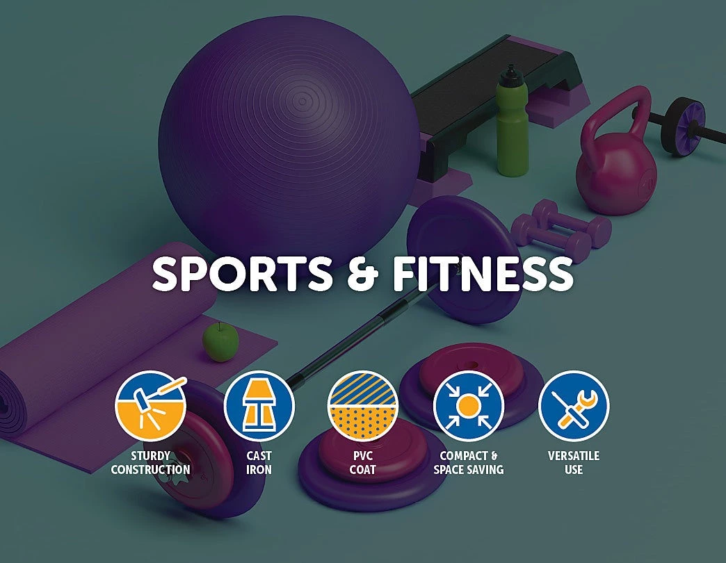 Randy & Travis Machinery 5kg Dumbbells Pair PVC Hand Weights PVC Coated