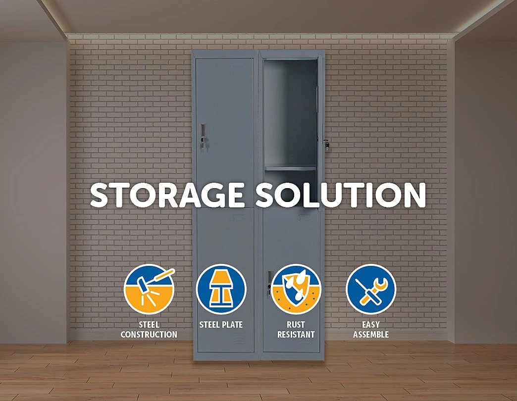 Salvatore Angelotti Two-Door Office Gym Shed Storage Lockers