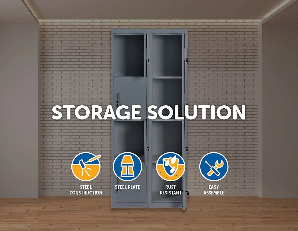 Salvatore Angelotti Four-Door Office Gym Shed Storage Lockers