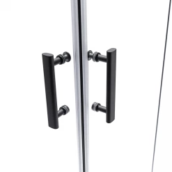 Della Francesca DIY & Renovation 900 X 900mm Sliding Door Nano Safety Glass Shower Screen In Black