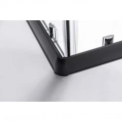 Della Francesca 800 X 900mm Sliding Door Nano Safety Glass Shower Screen In Black DIY & Renovation