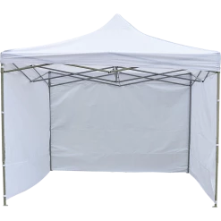 Randy & Travis Machinery 3x3m Popup Gazebo Party Tent Marquee White Outdoor & Leisure