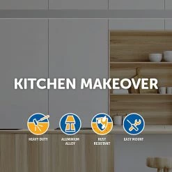 Randy & Travis Machinery 5 X 160mm Kitchen Cabinet Cupboard Door Drawer Handles Square Black Furniture Pulls DIY & Renovation