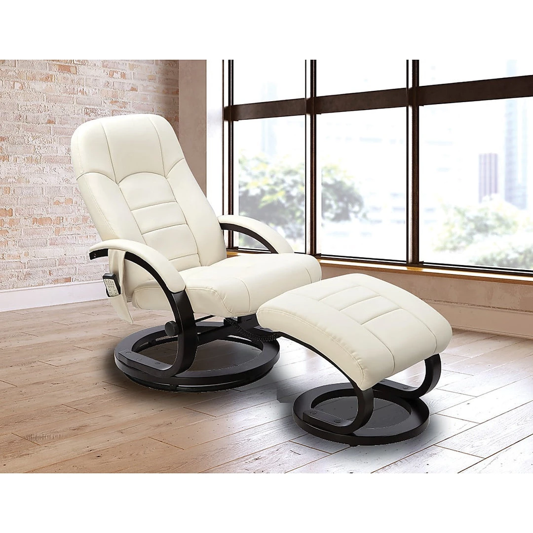 Palermo Furniture PU Leather Deluxe Massage Chair Recliner Ottoman Lounge Remote