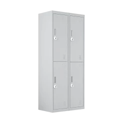 Salvatore Angelotti Grey Four-Door Office Gym Shed Storage Locker- 3-Digit Combination Lock Furniture