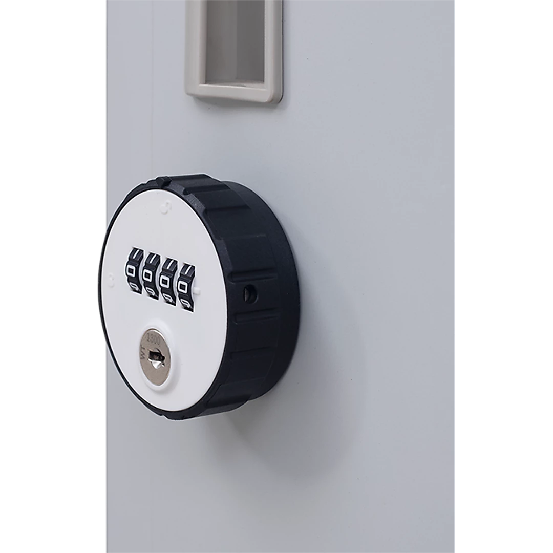Salvatore Angelotti Furniture Grey One-Door Office Gym Shed Clothing Locker Cabinet - 4-Digit Combination Lock