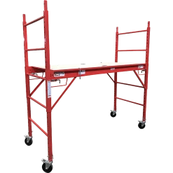 Randy & Travis Machinery Red Mobile Safety High Scaffold / Ladder Tool - 450kg DIY & Renovation