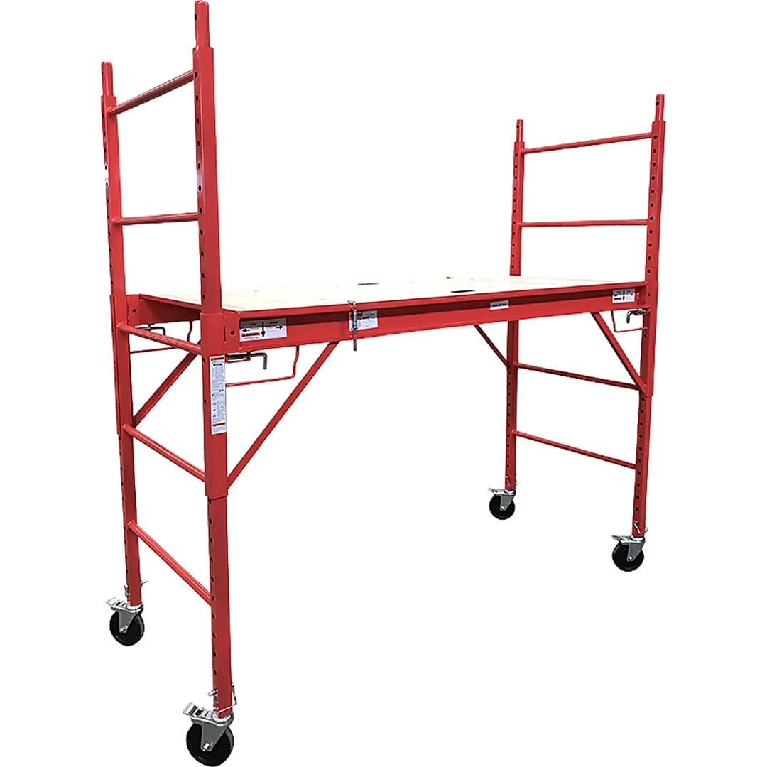 Randy & Travis Machinery Red Mobile Safety High Scaffold / Ladder Tool - 450kg DIY & Renovation