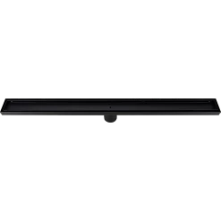 Della Francesca DIY & Renovation 80cm Tile Insert Black Grate Drain W/Centre Outlet Floor Waste