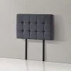 Palermo Furniture Grey Linen Fabric Single Deluxe Tufted Headboard Bedhead