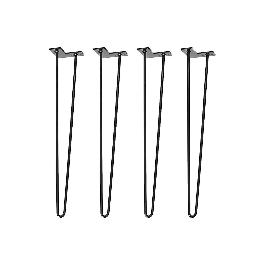 Randy & Travis Machinery Set Of 4 Industrial Retro Hairpin Table Legs 12mm Steel Bench Desk - 71cm