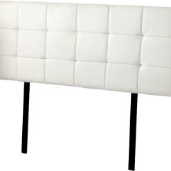Palermo Furniture Queen PU Leather Bed Deluxe Headboard Bedhead - White
