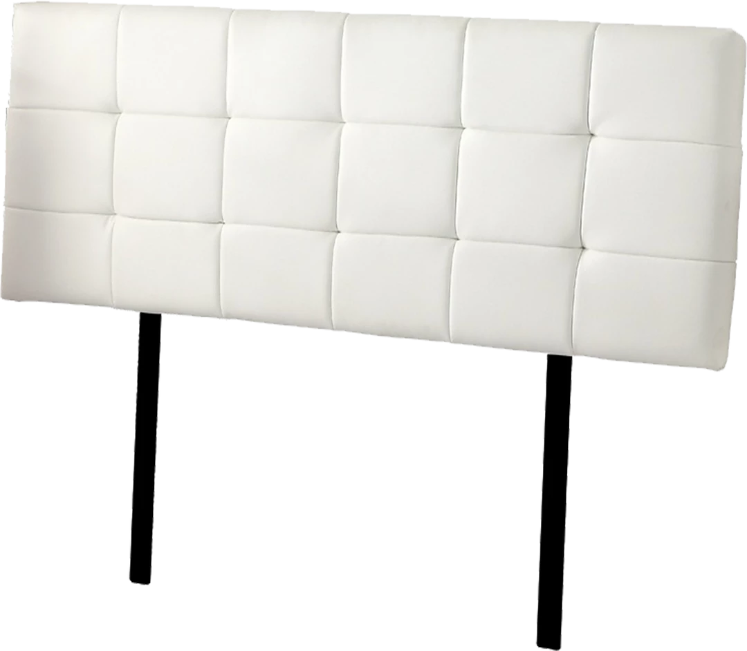 Palermo Furniture Queen PU Leather Bed Deluxe Headboard Bedhead - White