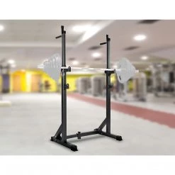 Randy & Travis Machinery Commercial Squat Rack Adjustable Pair Fitness Exercise Weight Lifting Gym Barbell Stand Sports & Fitness