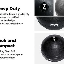 Randy & Travis Machinery 7kg Slam Ball No Bounce Crossfit Fitness MMA Boxing BootCamp Sports & Fitness
