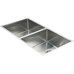 Brienz 1.0mm Handmade Double Stainless Steel Sink With Waste - 865x440mm