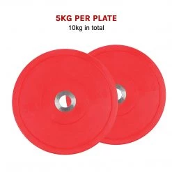 Randy & Travis Machinery 2x5kg PRO Olympic Rubber Bumper Weight Plate Sports & Fitness