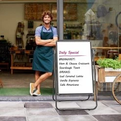 Randy & Travis Machinery Furniture 60 X 90cm Magnetic Whiteboard Double-Sided Writing Dry Erase Adjustable Stand