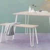 Della Francesca Set Of 4 White Industrial Retro Hairpin Table Legs 12mm Steel Bench Desk - 41cm Furniture