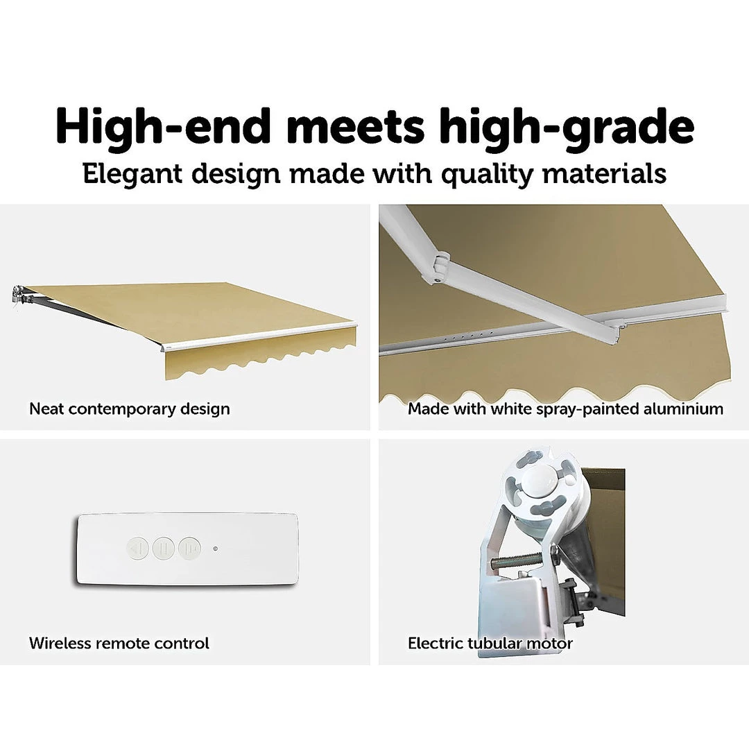 Bariloche 3.5 X 2.5m Automatic Outdoor Motorised Folding Arm Awning DIY & Renovation