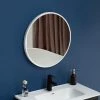 80cm Round Wall Mirror Bathroom Makeup Mirror By Della Francesca - White DIY & Renovation